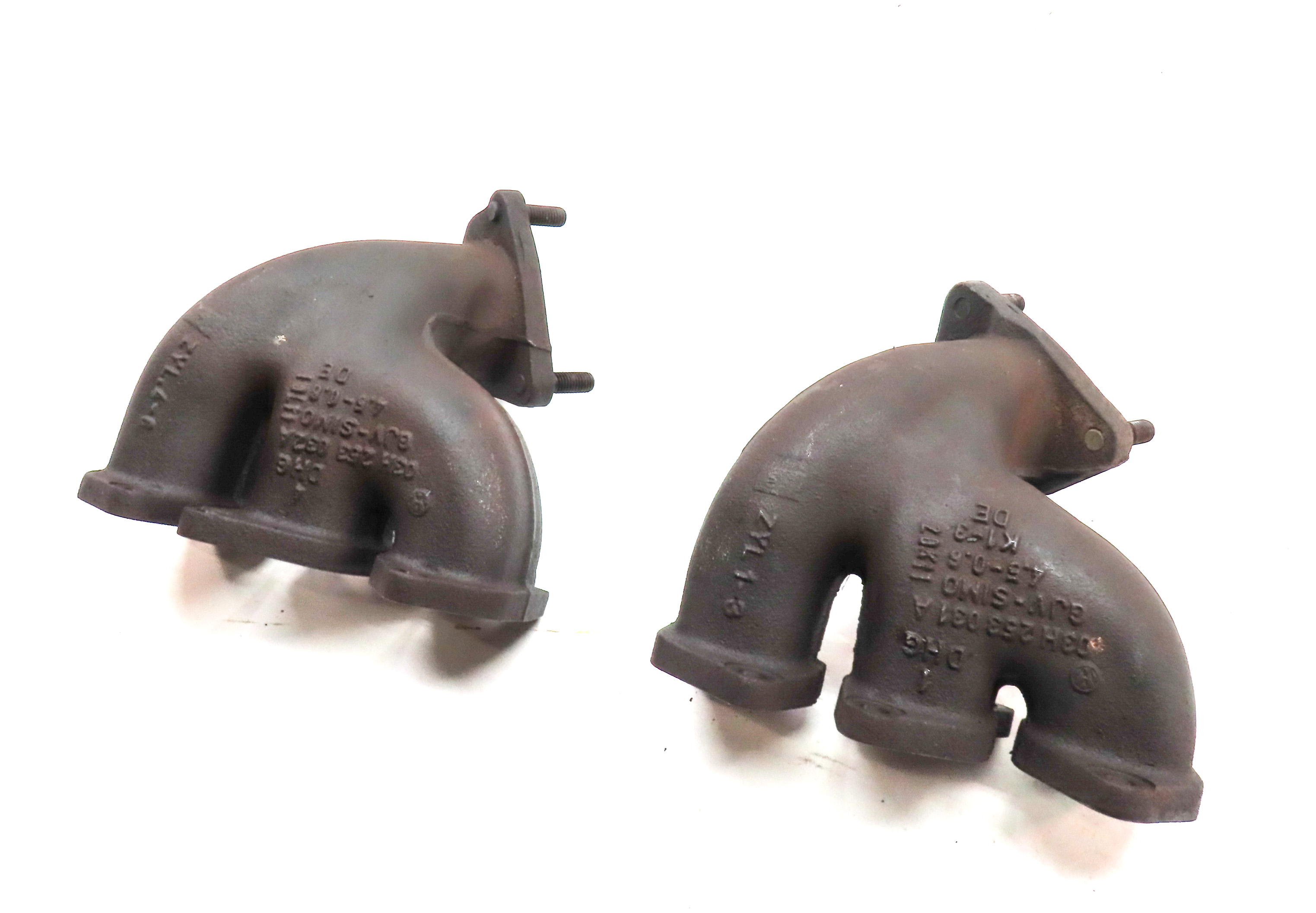 2011-2018 PORSCHE CAYENNE (958) 3.6L ENGINE LEFT & RIGHT EXHAUST MANIFOLD SET-2 — exact item pictured